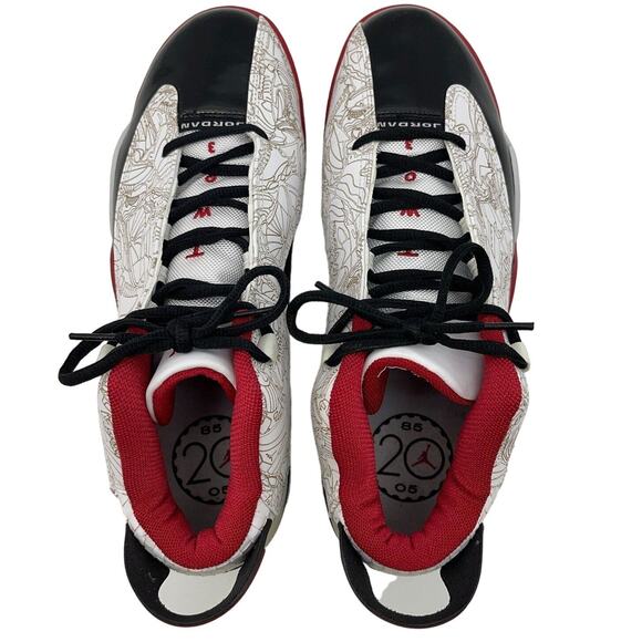 Size 11.5 - Air Jordan Dub Zero White/Black Varsity Red Mens Jumpman Retro - Picture 4 of 16